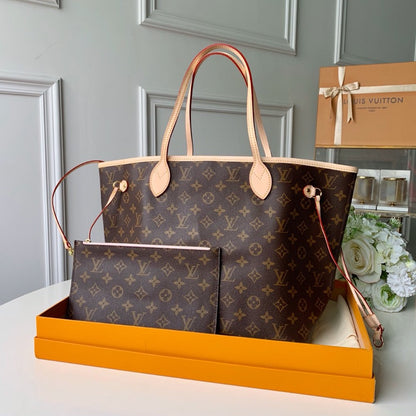 Louis Vuitton Neverfull MM Monogram/ Rose Ballerine