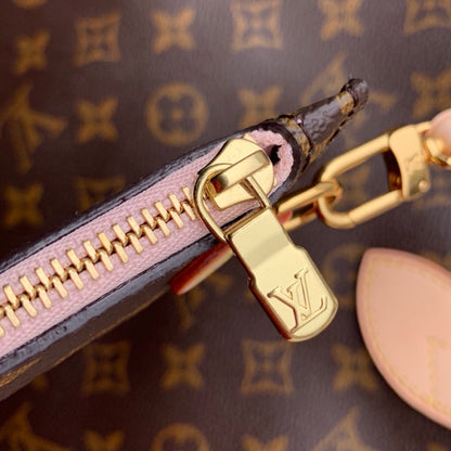 Louis Vuitton Neverfull MM Monogram/ Rose Ballerine