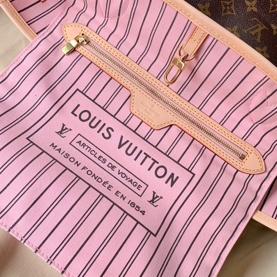 Louis Vuitton Neverfull MM Monogram/ Rose Ballerine