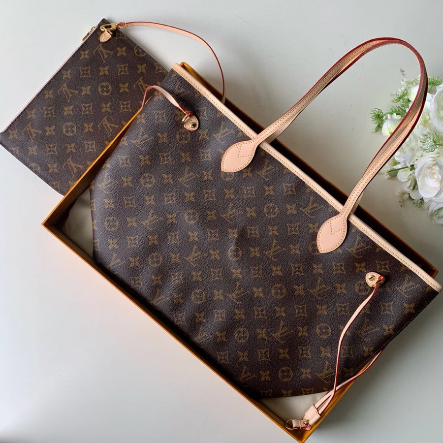Louis Vuitton Neverfull MM Monogram/ Rose Ballerine