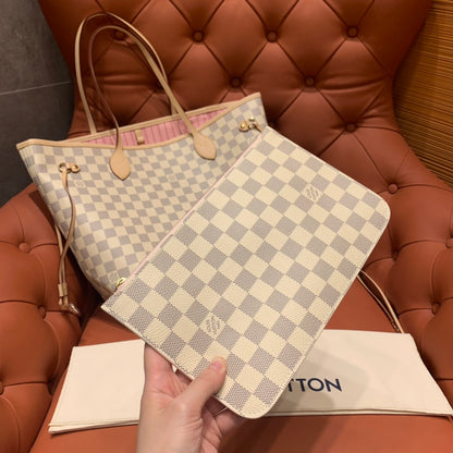 Louis Vuitton Neverfull MM Damier Azur/ Rose Ballerine