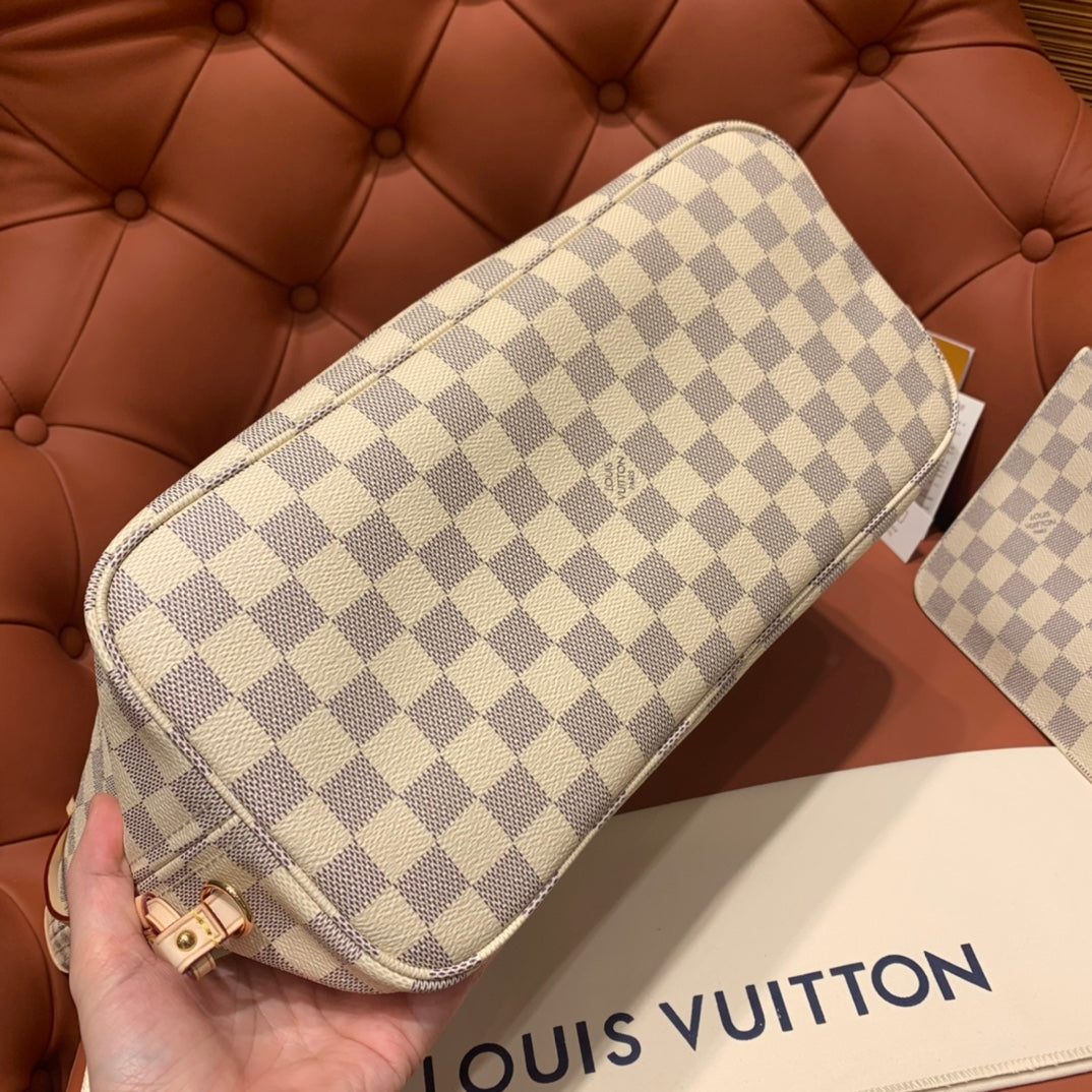 Louis Vuitton Neverfull MM Damier Azur/ Beige