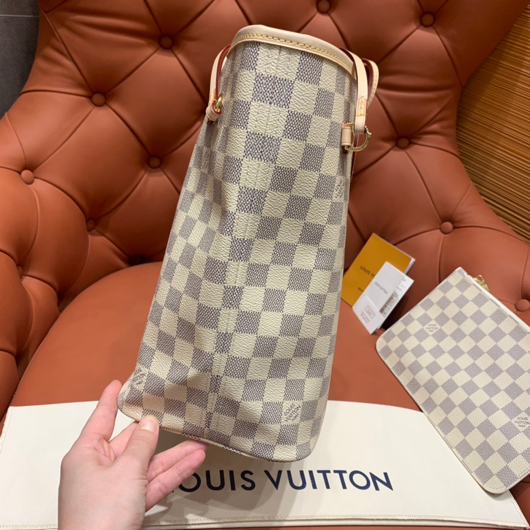 Louis Vuitton Neverfull MM Damier Azur/ Beige