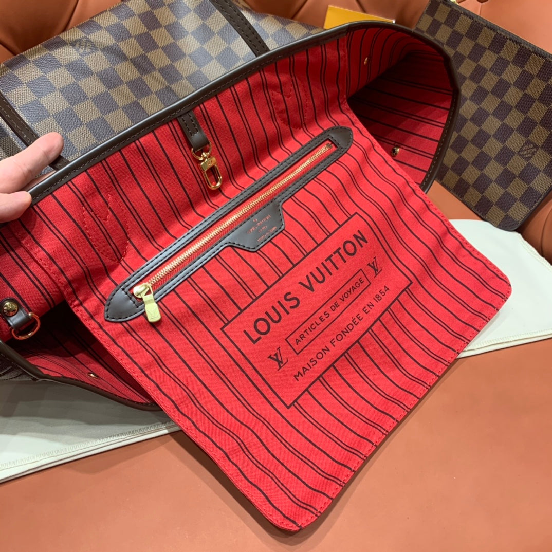 Louis Vuitton Neverfull MM Damier Ebene/ Cerise