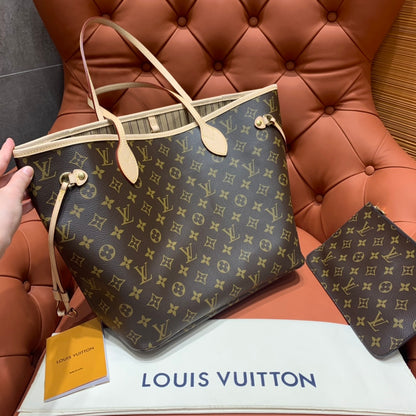 Louis Vuitton Neverfull MM Monogram/ Beige