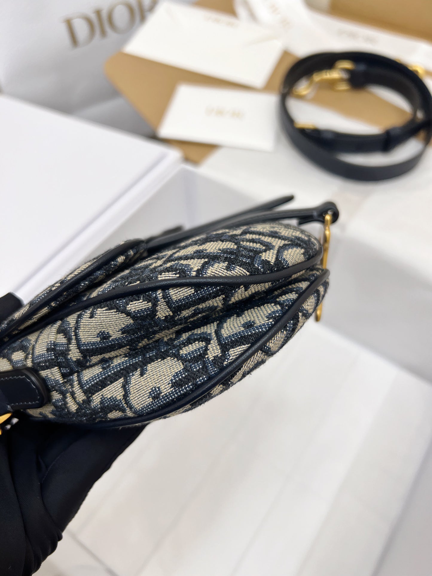 Christian Dior Mini Saddle Bag With Strap