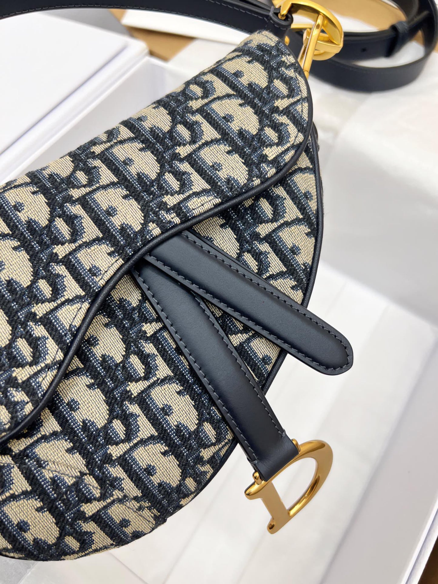 Christian Dior Mini Saddle Bag With Strap