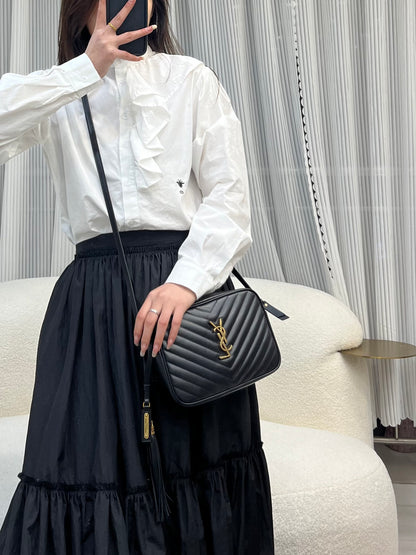 Saint Laurent Lou Camera Bag in Quilted Leather