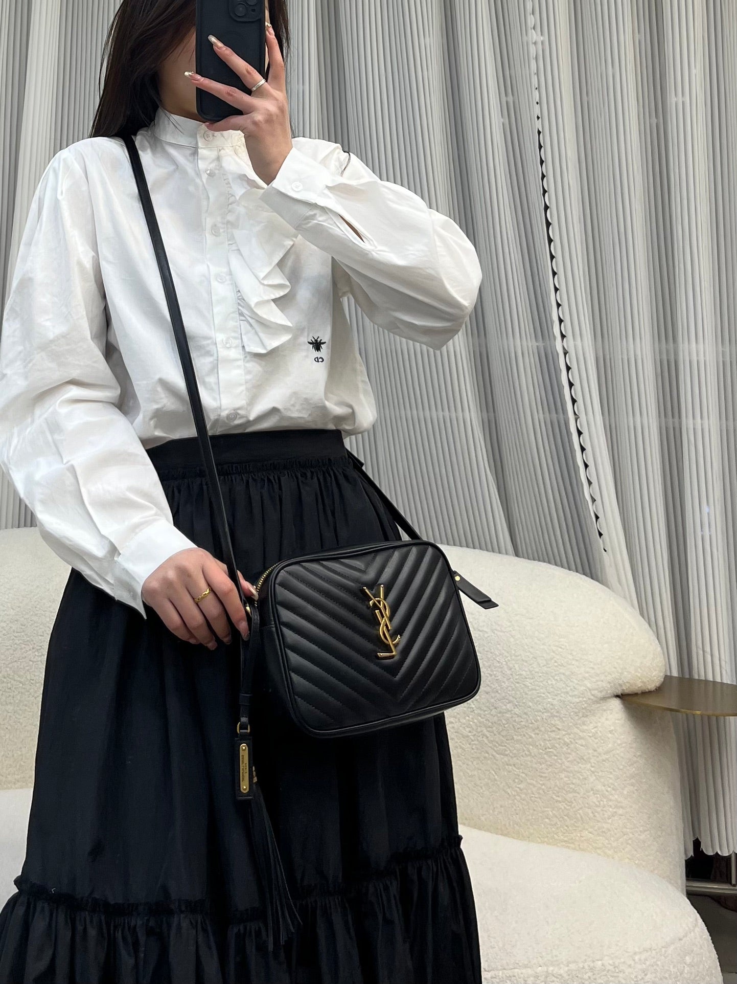 Saint Laurent Lou Camera Bag in Quilted Leather
