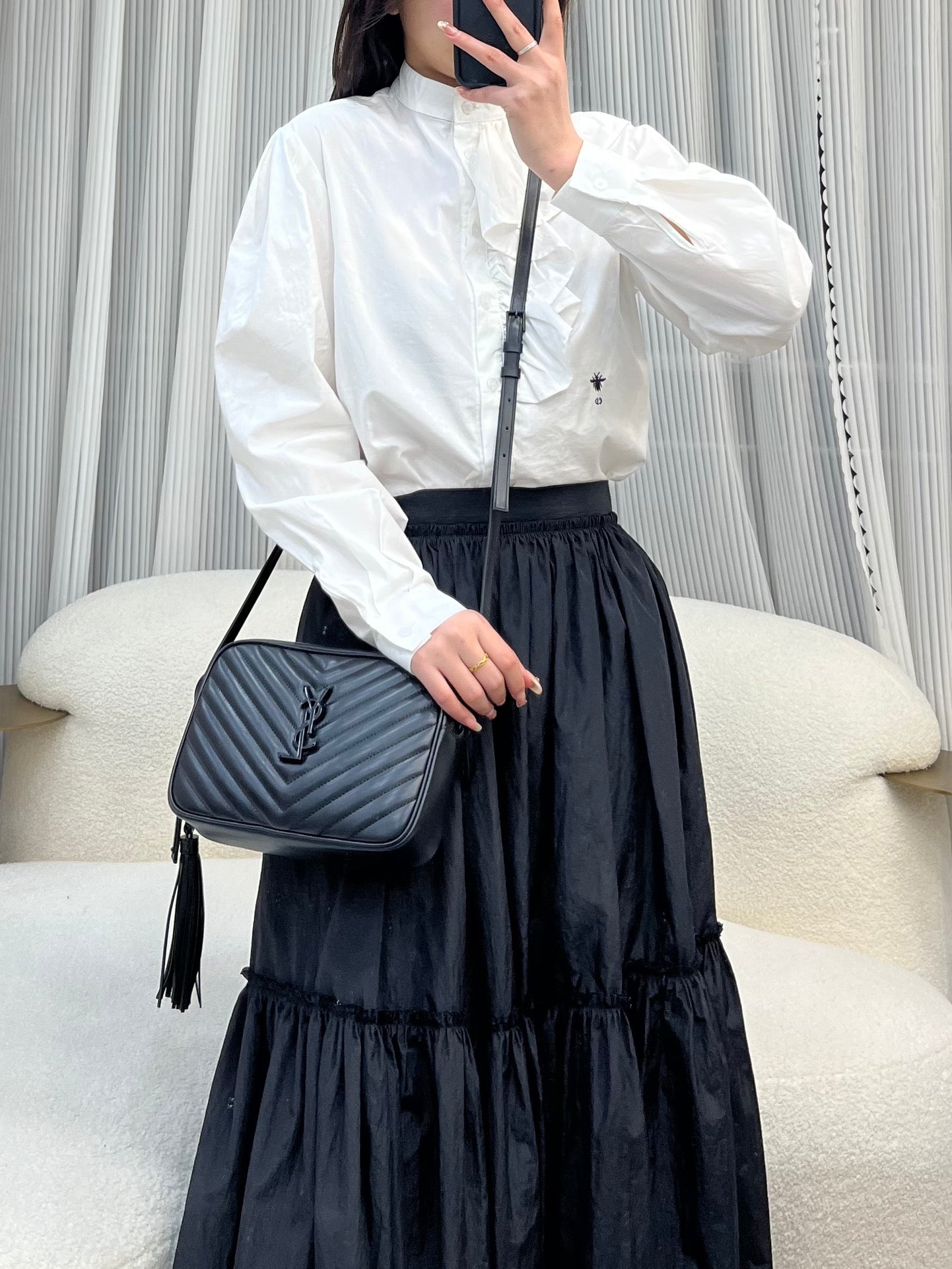 Saint Laurent Lou Camera Bag in Quilted Leather