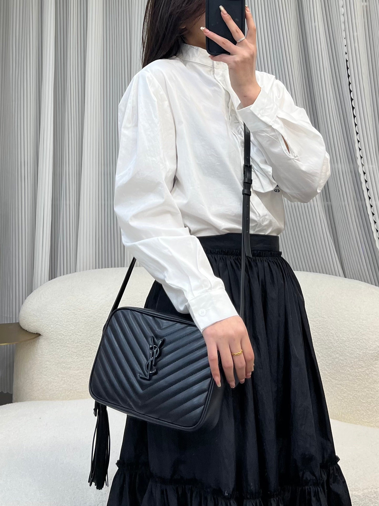 Saint Laurent Lou Camera Bag in Quilted Leather