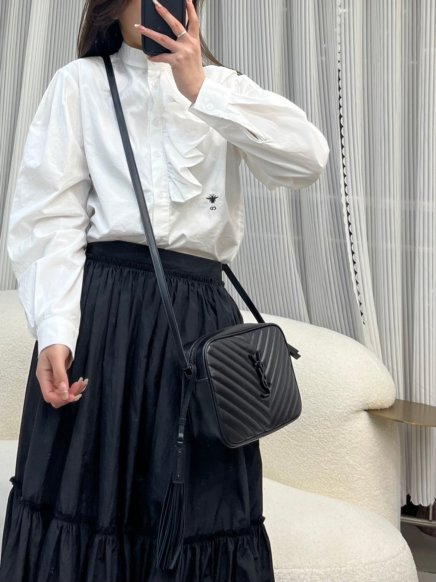 Saint Laurent Lou Camera Bag in Quilted Leather