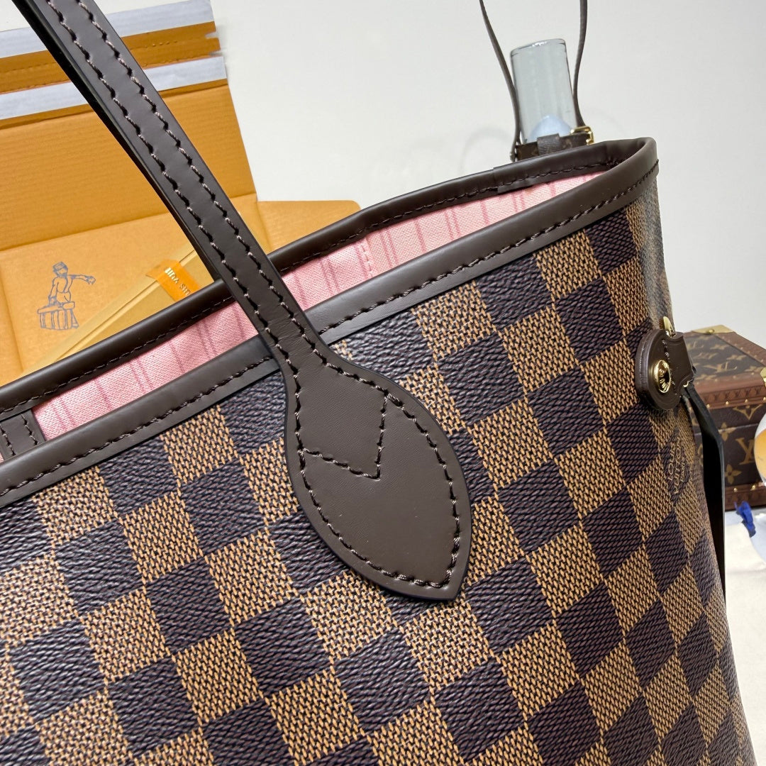 Louis Vuitton Neverfull MM Damier Ebene/ Rose Ballerine