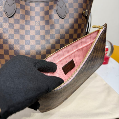 Louis Vuitton Neverfull MM Damier Ebene/ Rose Ballerine