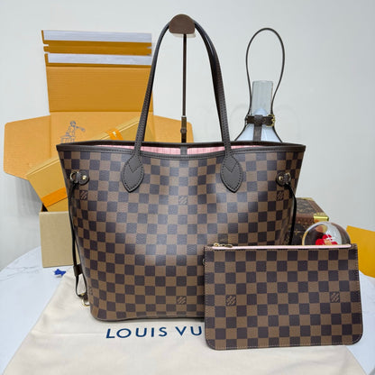 Louis Vuitton Neverfull MM Damier Ebene/ Rose Ballerine