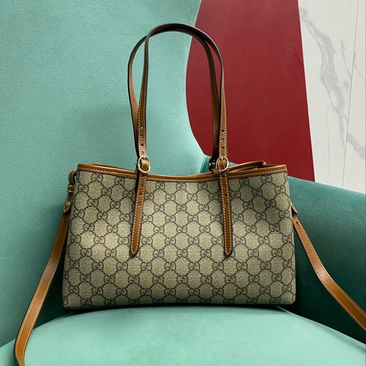 Gucci GG Emblem Medium Tote Bag