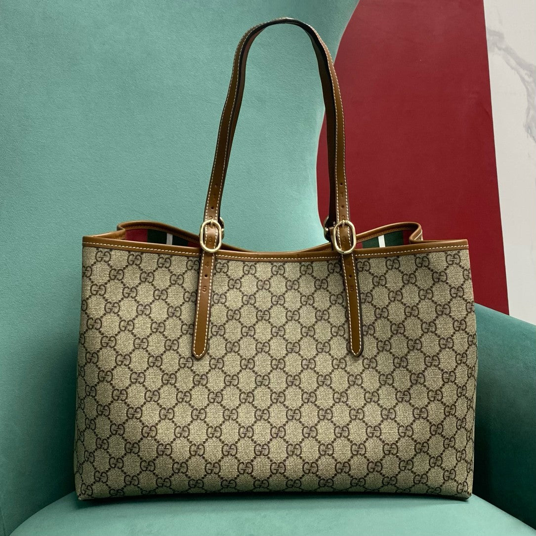 Gucci GG Emblem Large Tote Bag