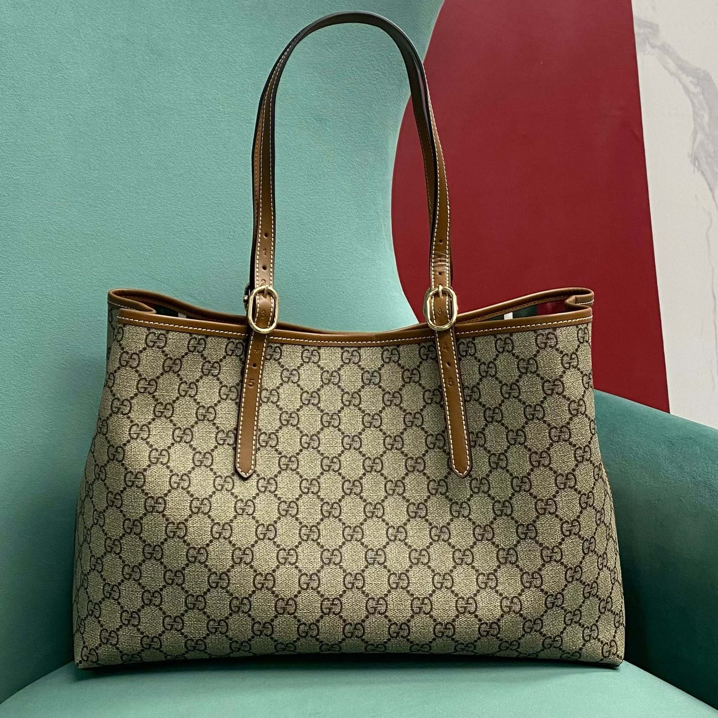 Gucci GG Emblem Large Tote Bag