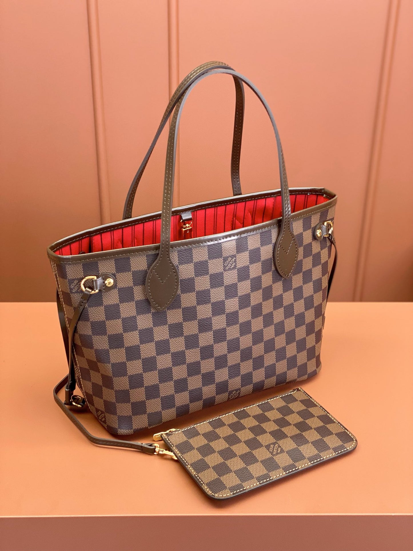 Louis Vuitton Neverfull PM Damier Ebene/ Cerise