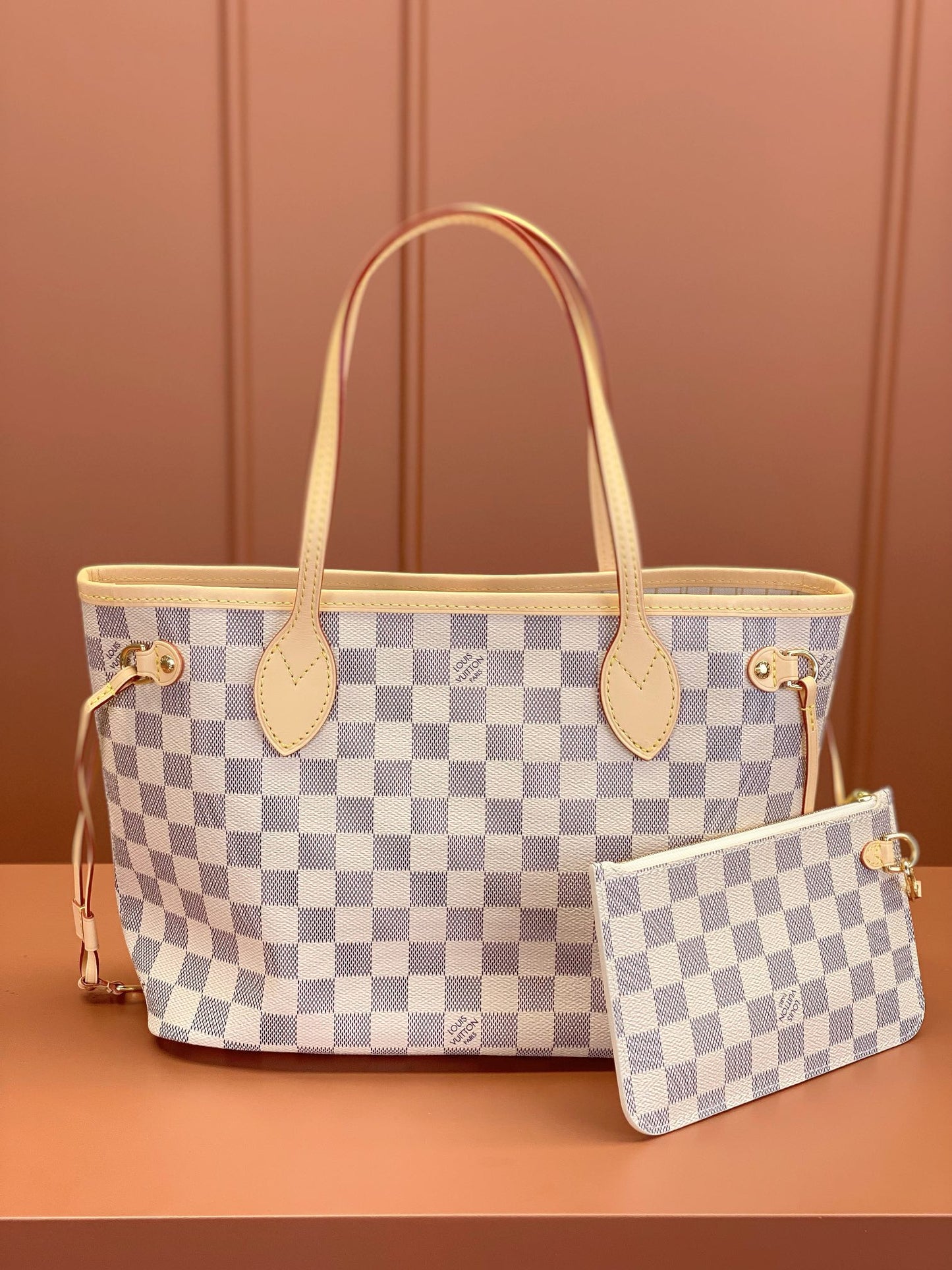 Louis Vuitton Neverfull PM Damier Azur/ Beige