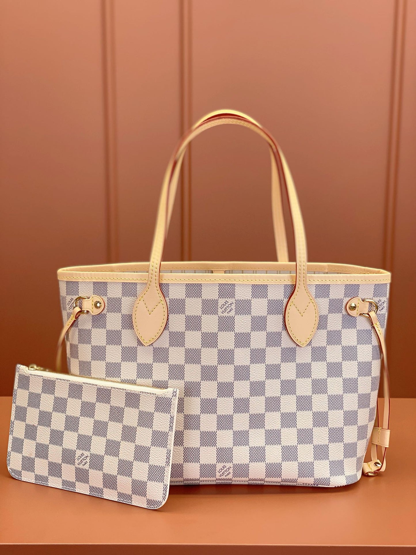 Louis Vuitton Neverfull PM Damier Azur/ Beige