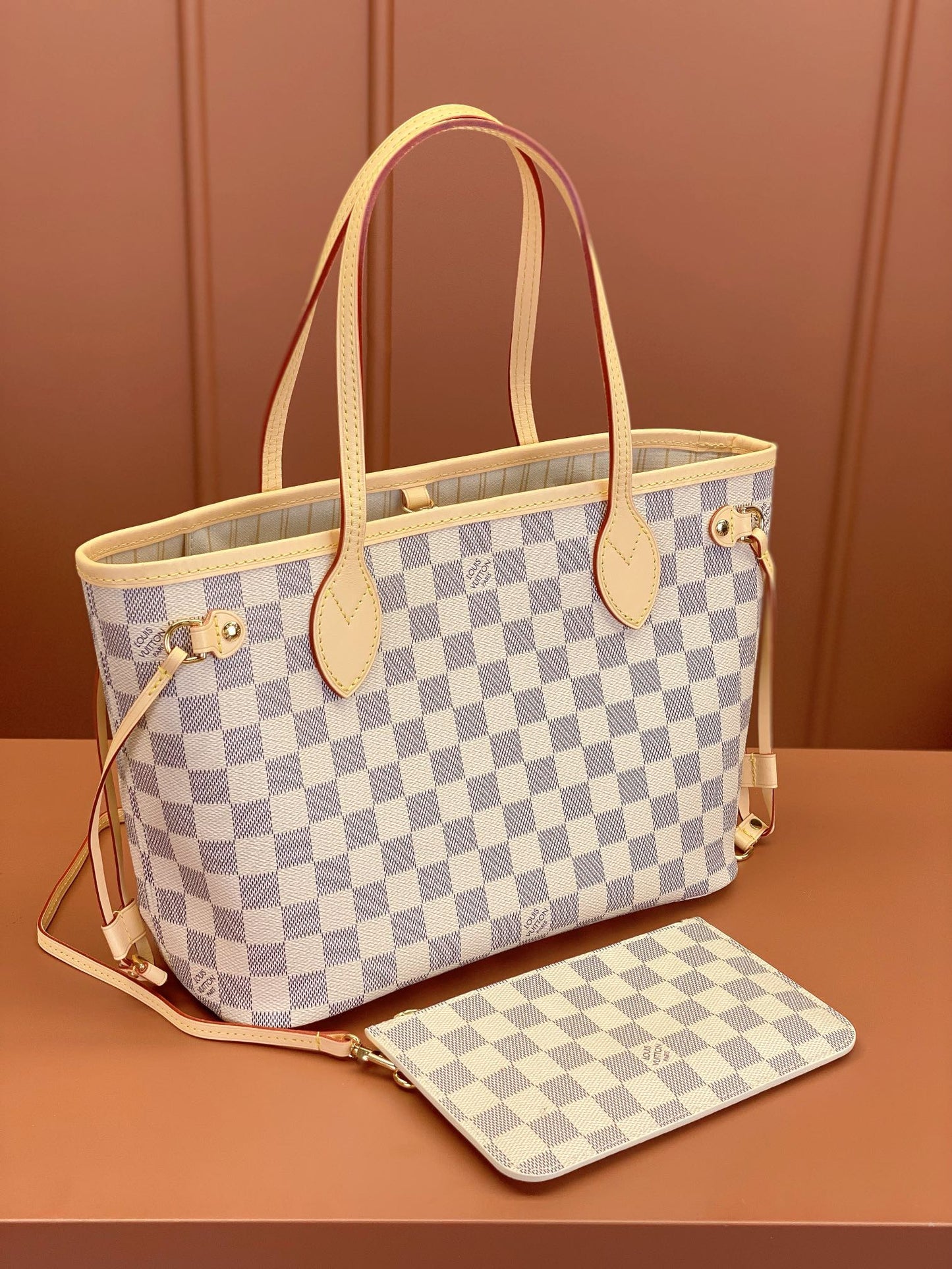 Louis Vuitton Neverfull PM Damier Azur/ Beige