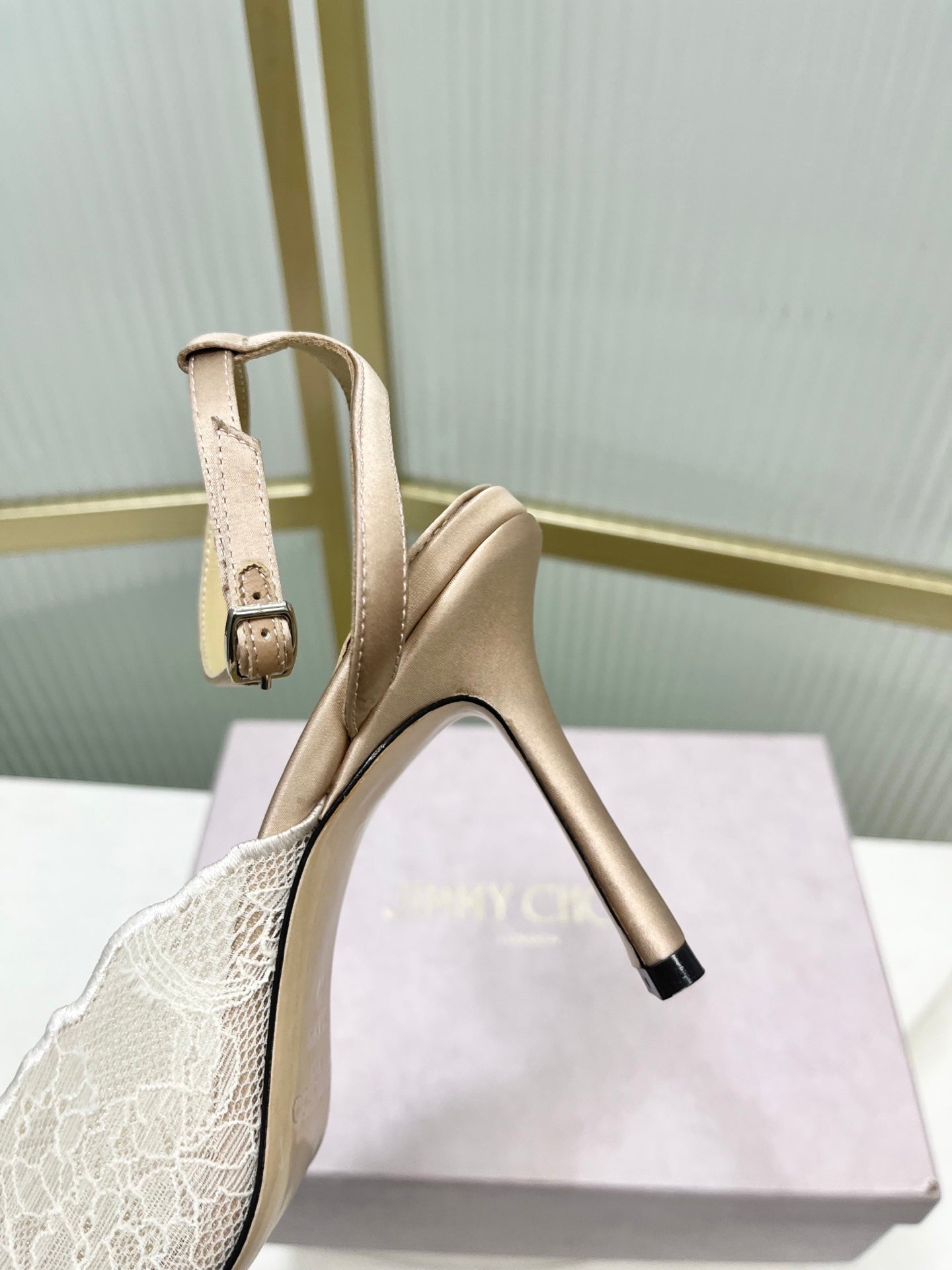 Jimmy Choo Lace Pumps With Metal Lace Detail | 4 colors