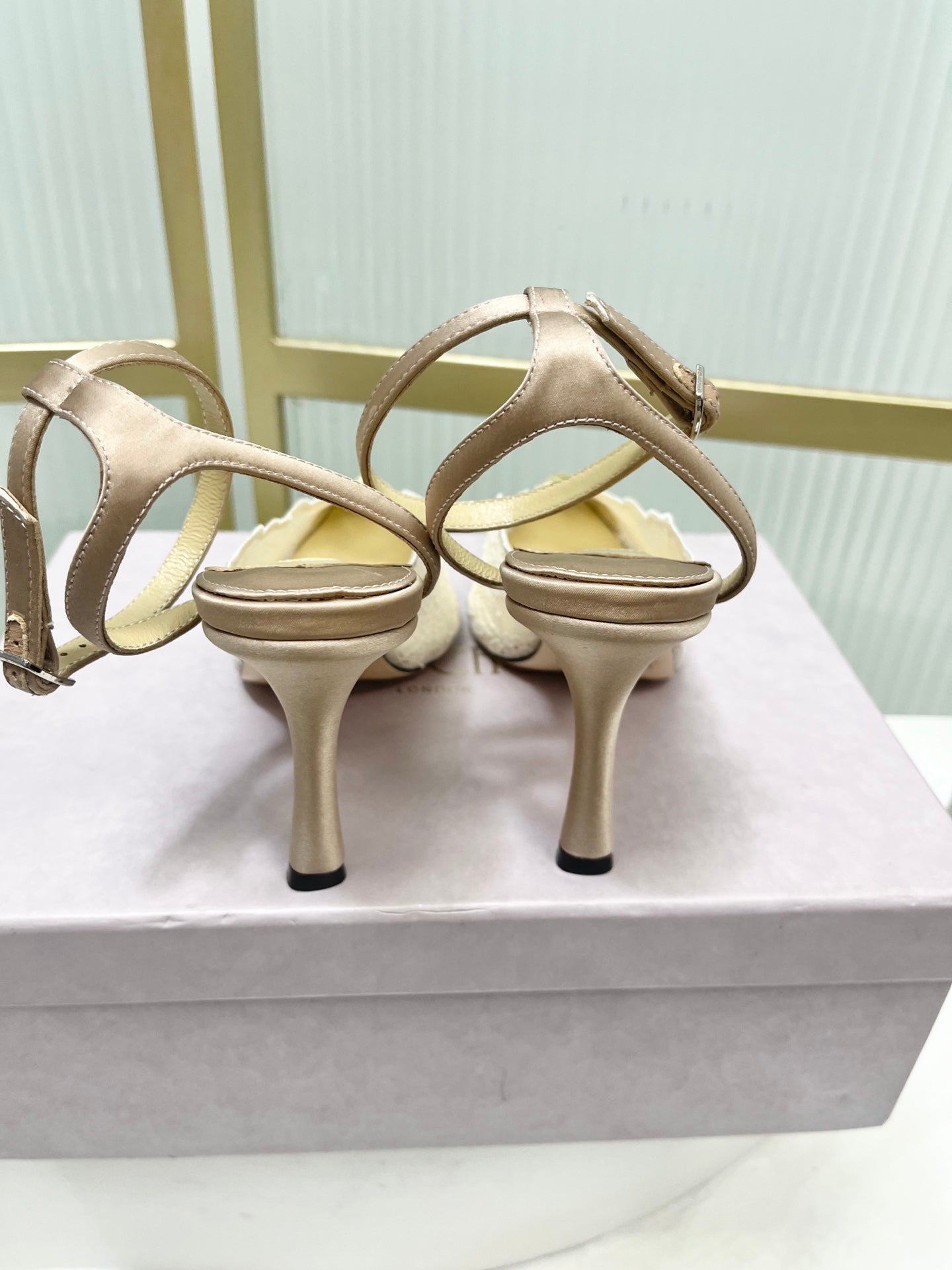 Jimmy Choo Lace Pumps With Metal Lace Detail | 4 colors