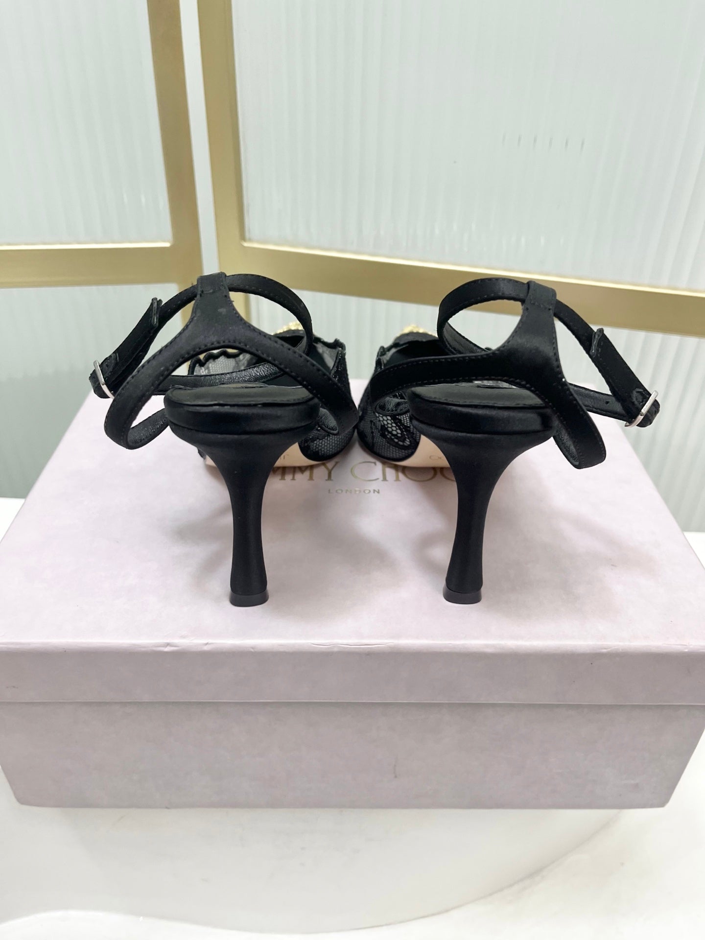 Jimmy Choo Lace Pumps With Metal Lace Detail | 4 colors
