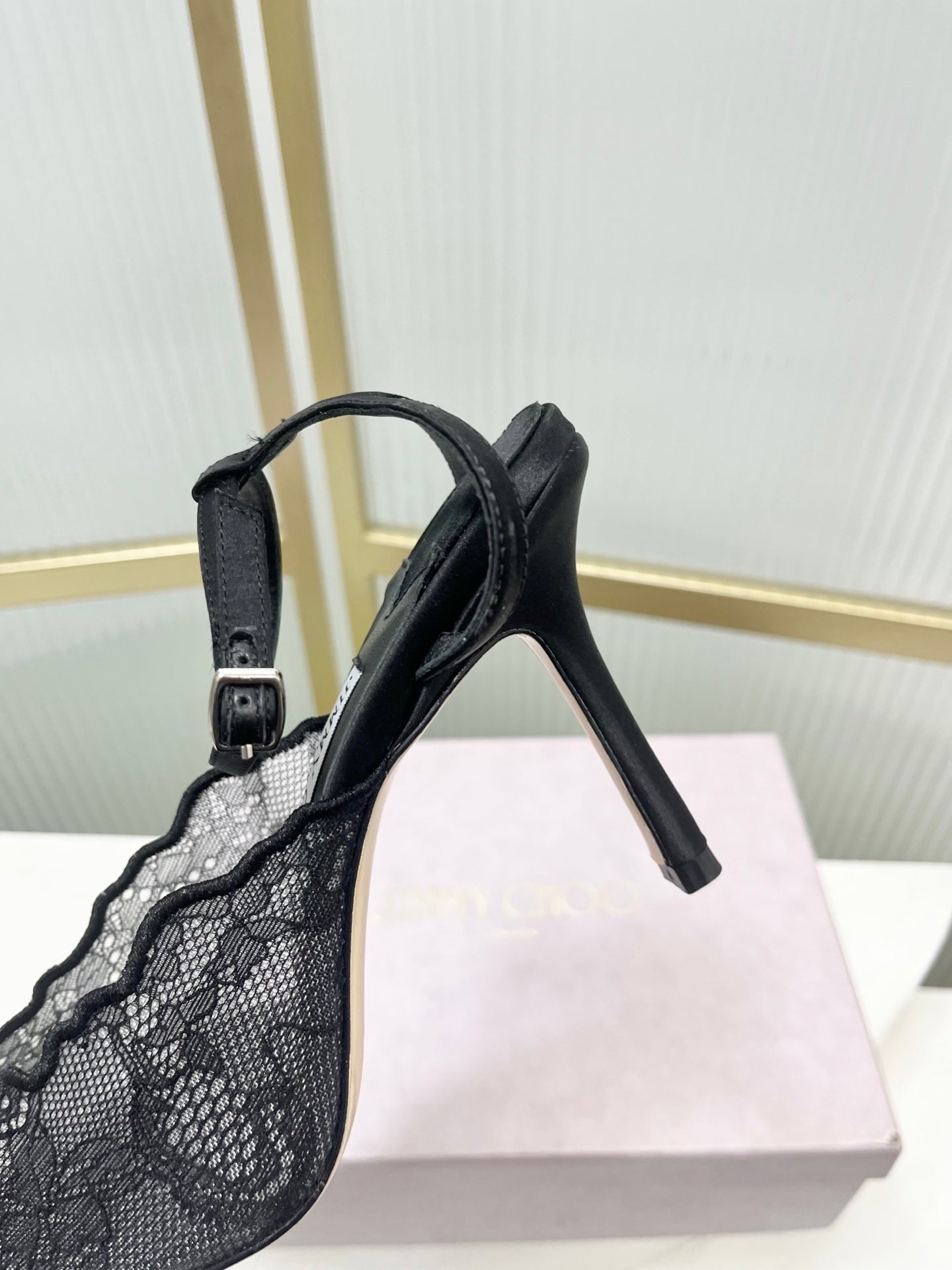 Jimmy Choo Lace Pumps With Metal Lace Detail | 4 colors