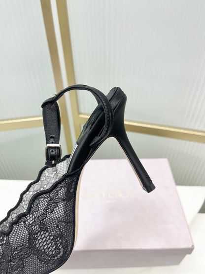 Jimmy Choo Lace Pumps With Metal Lace Detail | 4 colors