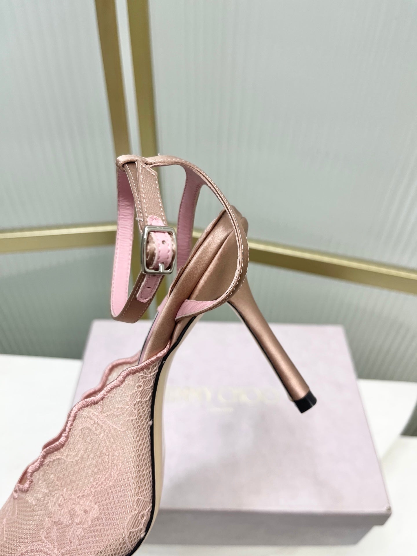Jimmy Choo Lace Pumps With Metal Lace Detail | 4 colors