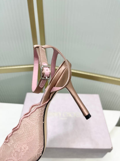 Jimmy Choo Lace Pumps With Metal Lace Detail | 4 colors