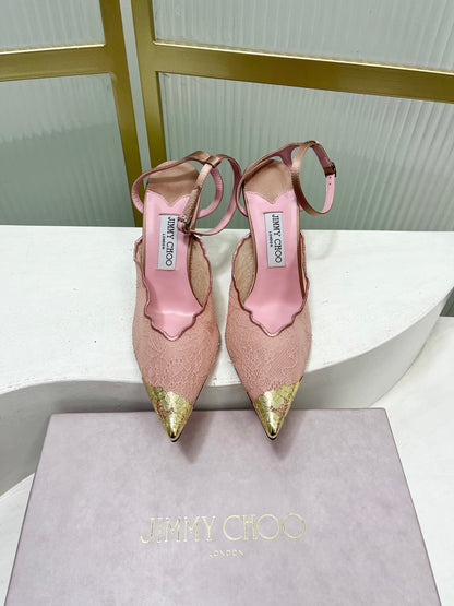 Jimmy Choo Lace Pumps With Metal Lace Detail | 4 colors