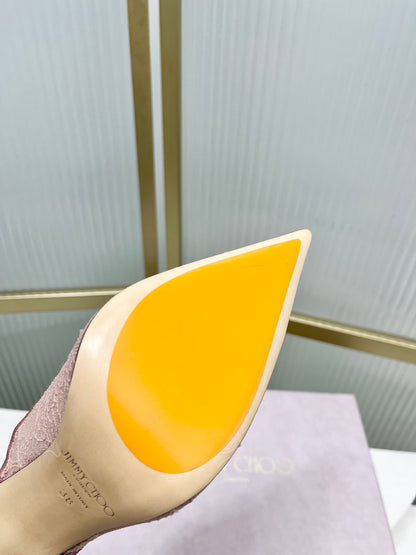 Jimmy Choo Lace Pumps With Metal Lace Detail | 4 colors