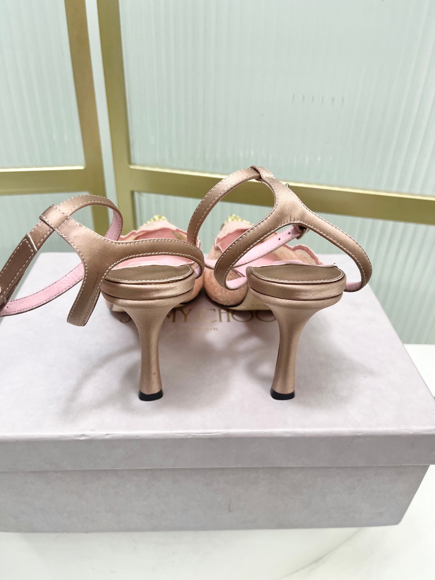 Jimmy Choo Lace Pumps With Metal Lace Detail | 4 colors