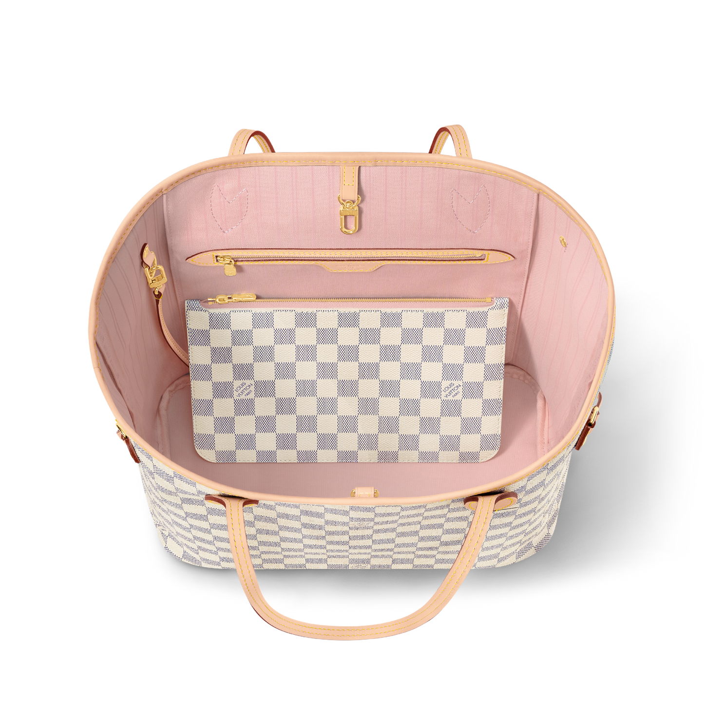 Louis Vuitton Neverfull MM Damier Azur/ Rose Ballerine