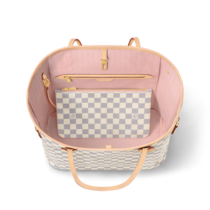 Louis Vuitton Neverfull MM Damier Azur/ Rose Ballerine